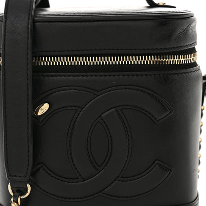 Chanel Lambskin Timeless Vanity Cosmetic Case Black 8 of 10