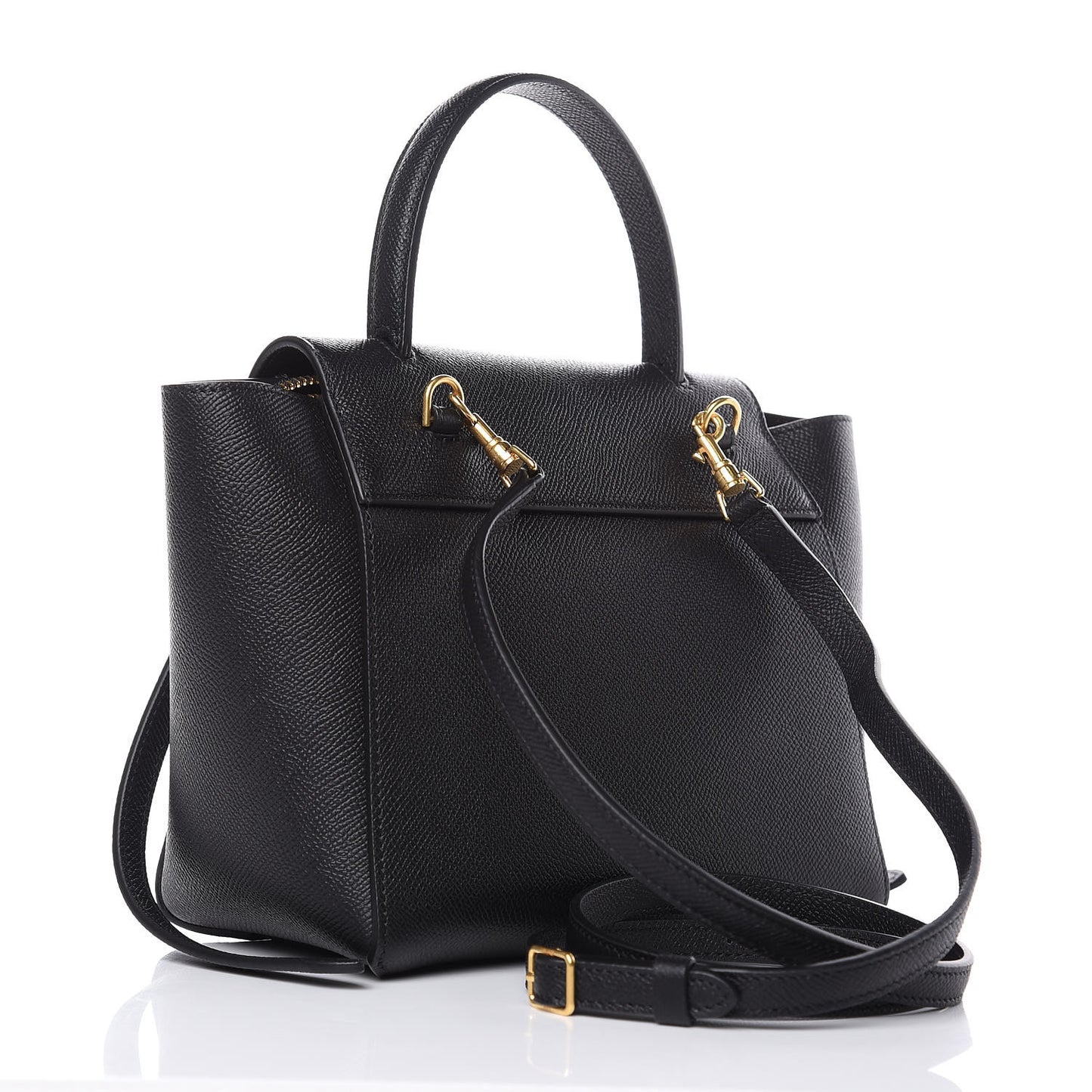 Grained Calfskin Nano Belt Bag Black