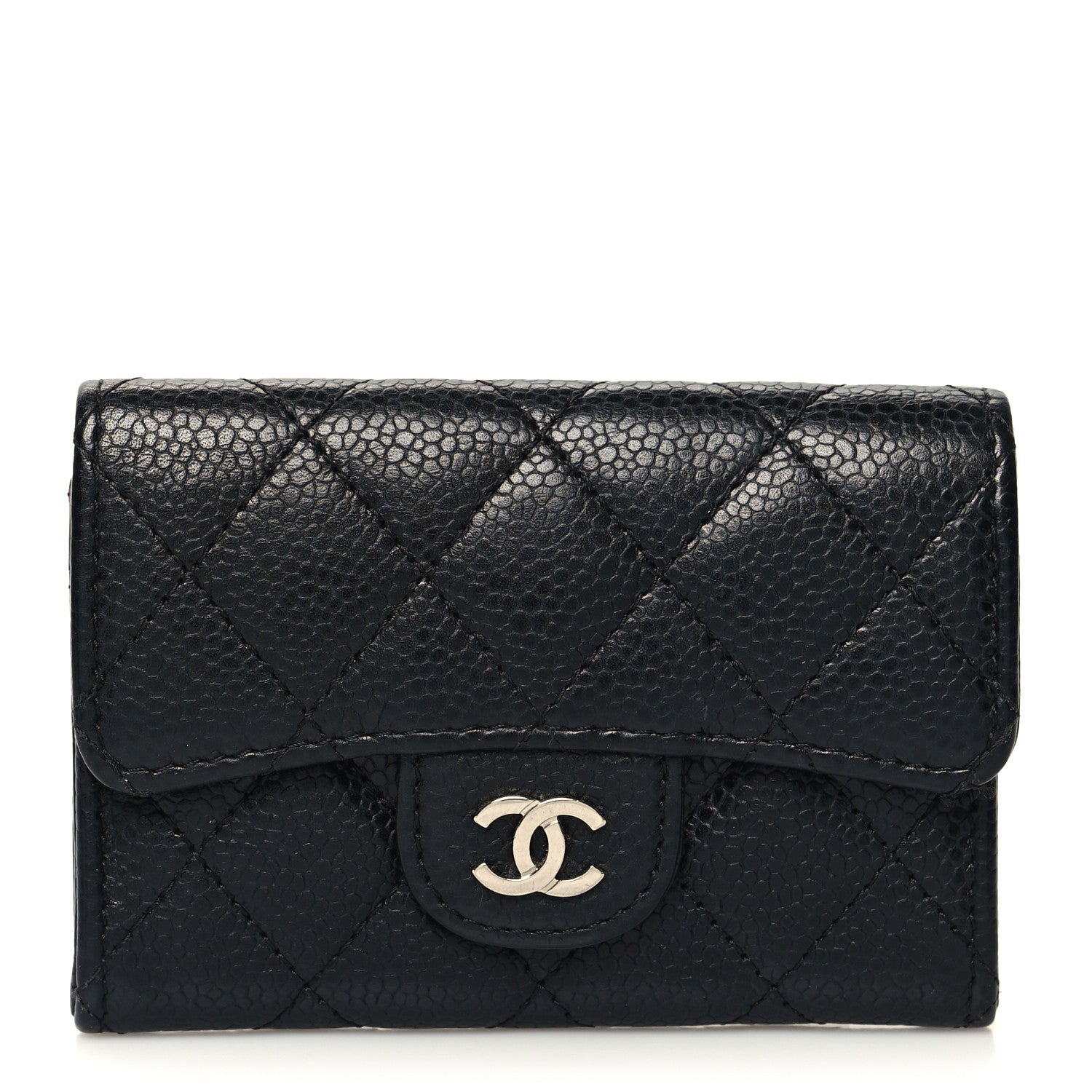 Chanel Caviar Quilted Flap Card Holder Black 1 of 9