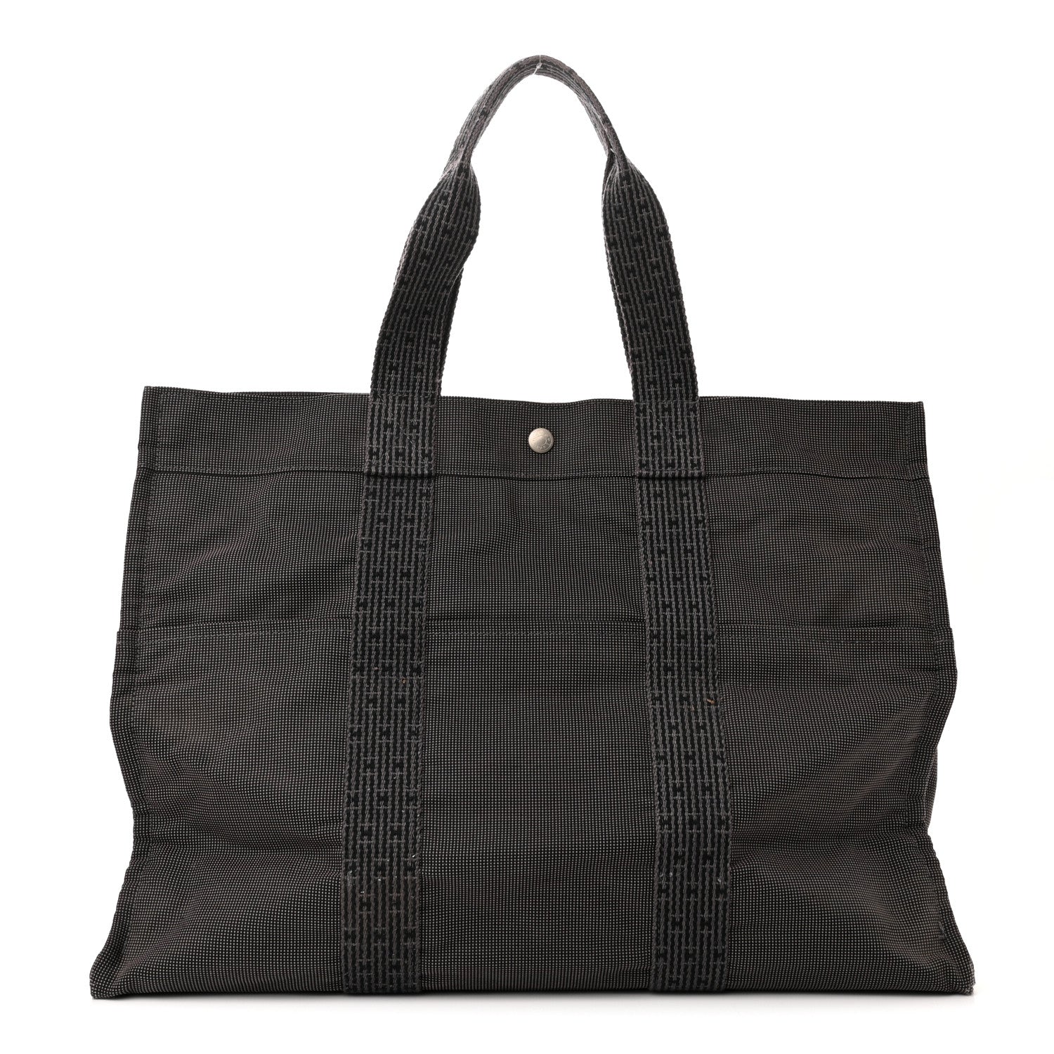 Hermes Canvas Herline GM Tote Grey 1 of 8
