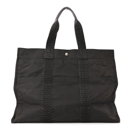 Hermes Canvas Herline GM Tote Grey 1 of 8