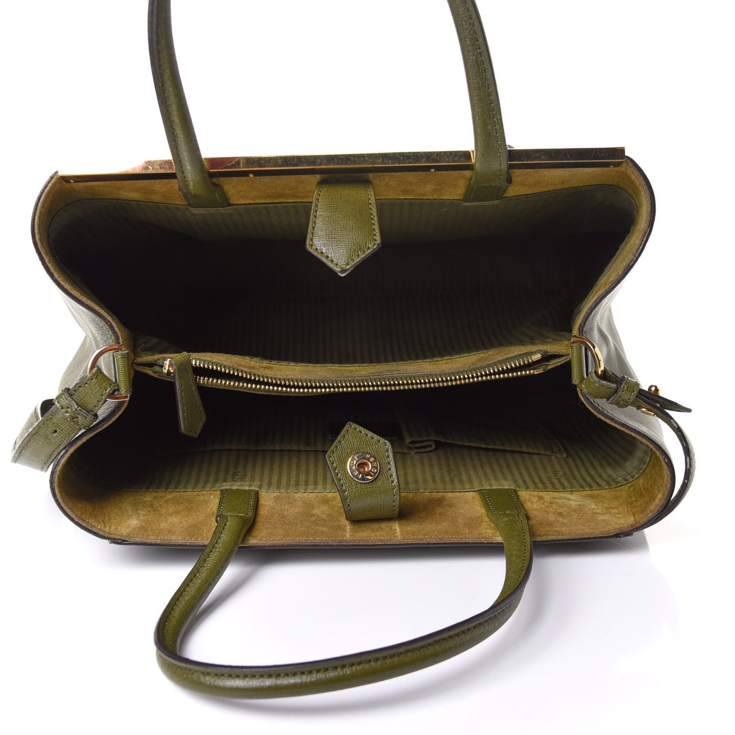Vitello Elite Flamingo Regular 2Jours Tote Oliva