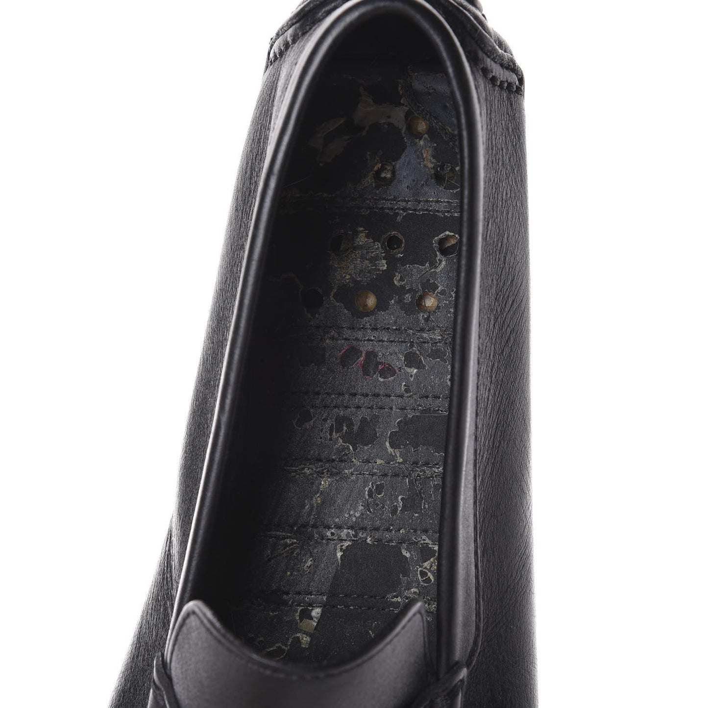Calfskin Racetrack Moccasin Loafers 10.5 Black
