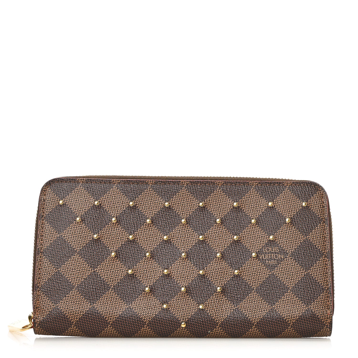 Louis Vuitton Damier Ebene Studded Zippy Wallet Cherry 1 of 6