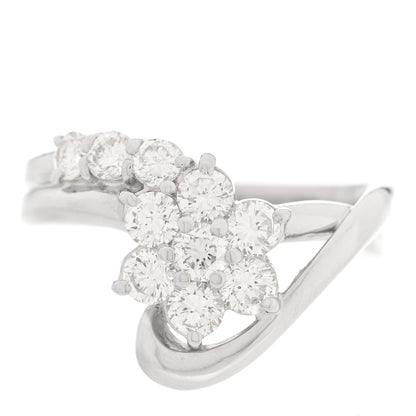 Parker & West by FASHIONPHILE Platinum Diamond 1.06ctw Flower Ring 52 6 1 of 9