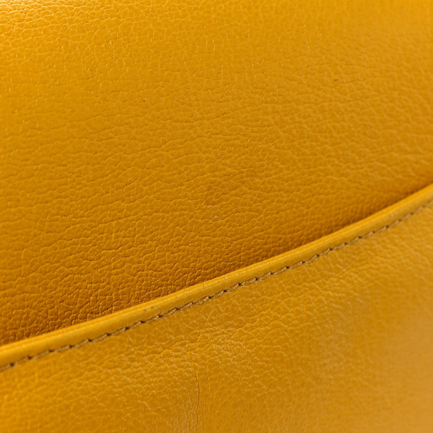 Christian Dior Grained Calfskin Saddle Bag Dark Yellow 12 of 12