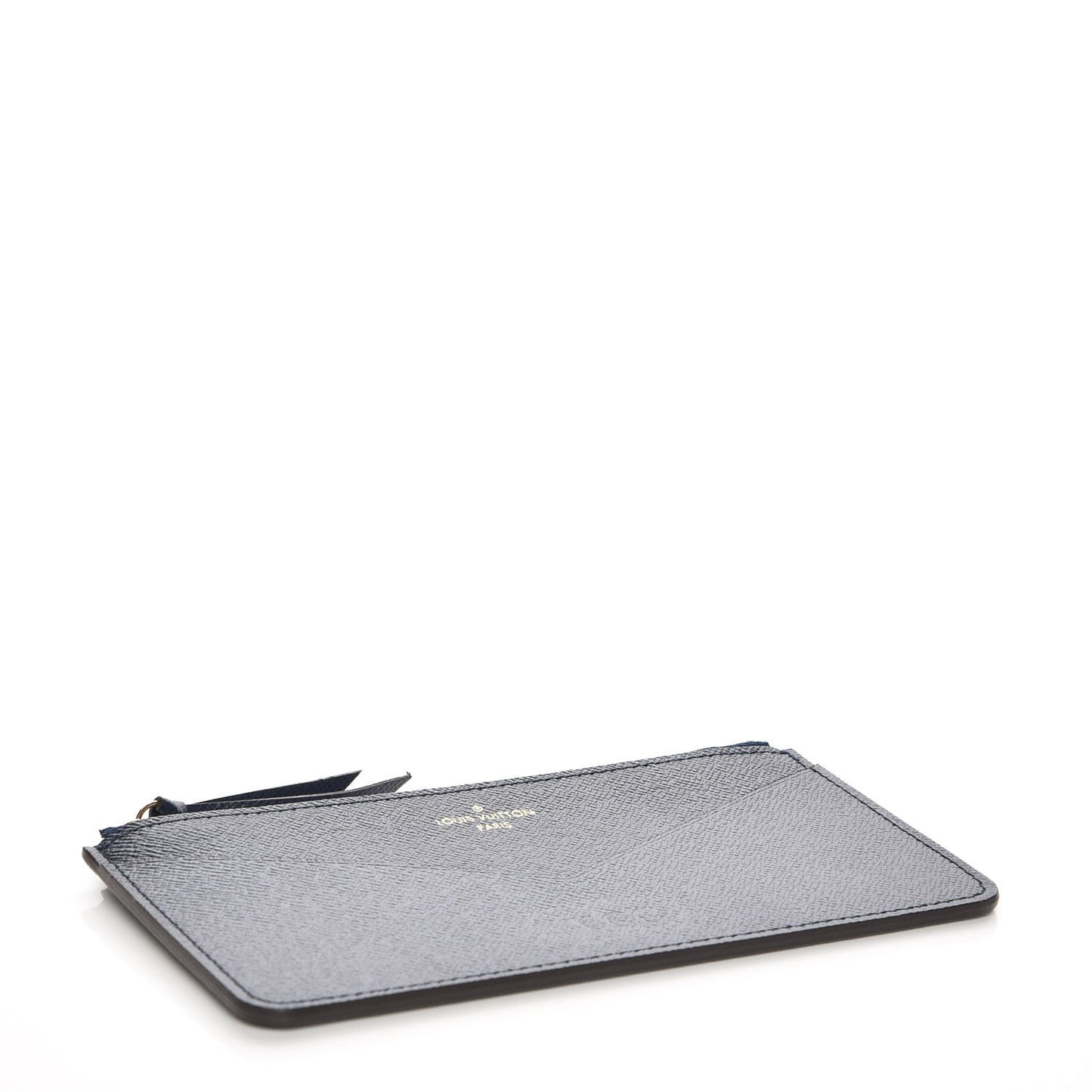 Calfskin Jeanne Wallet Zippered Insert Dark Blue