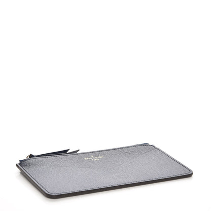 Louis Vuitton Calfskin Jeanne Wallet Zippered Insert Dark Blue 4 of 6