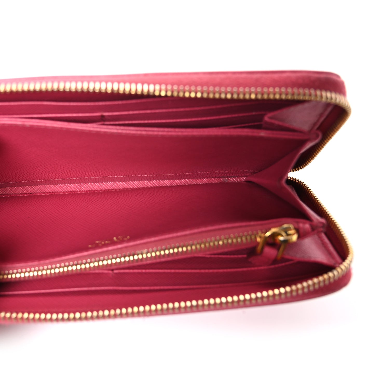 Saffiano Metal Zip Around Wallet Peonia