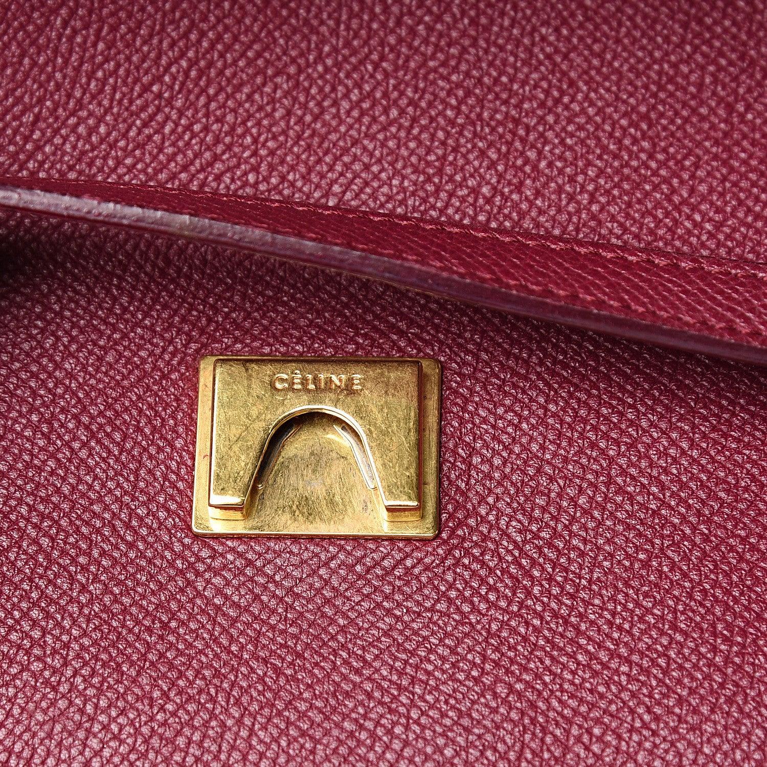 Celine Grained Calfskin Micro Belt Bag Plum 8 of 11