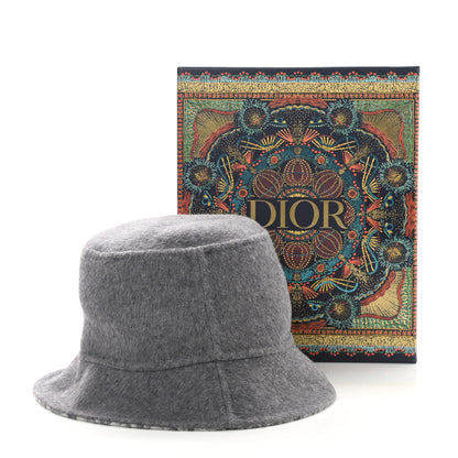 Christian Dior Wool Oblique Jacquard Bucket Hat Grey 17 of 17