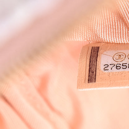 Chanel Tweed Quilted Medium Cosmetic Case Coral White 7 of 7