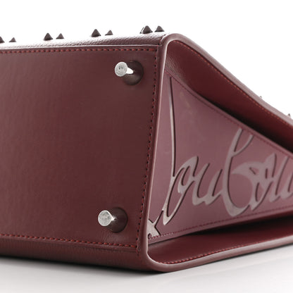 Christian Louboutin Calfskin Spikes Loubinthesky Medium Paloma Merlot 10 of 11
