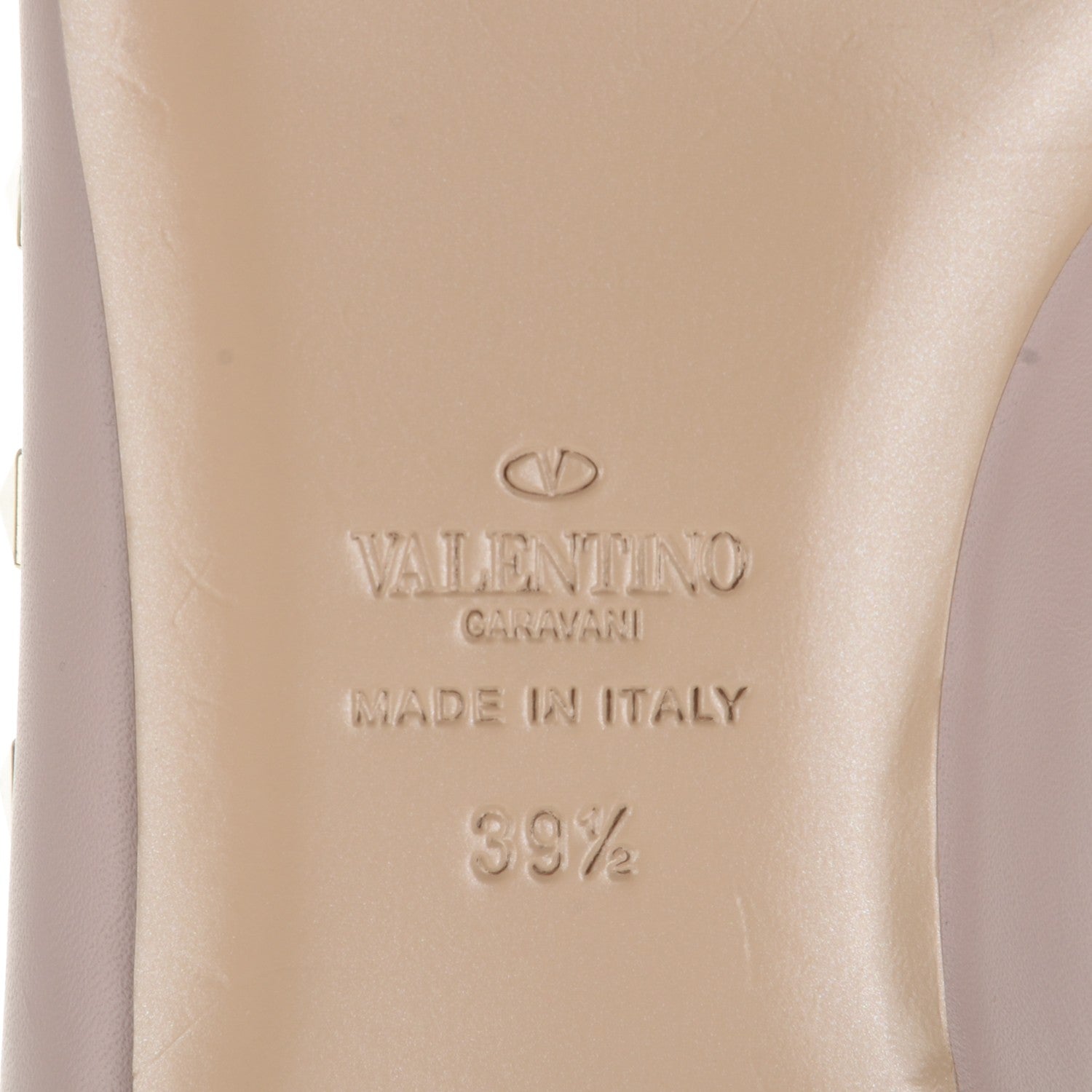 Valentino Garavani Nappa Rockstud Cage Ballerina Flats 39.5 Poudre 6 of 8