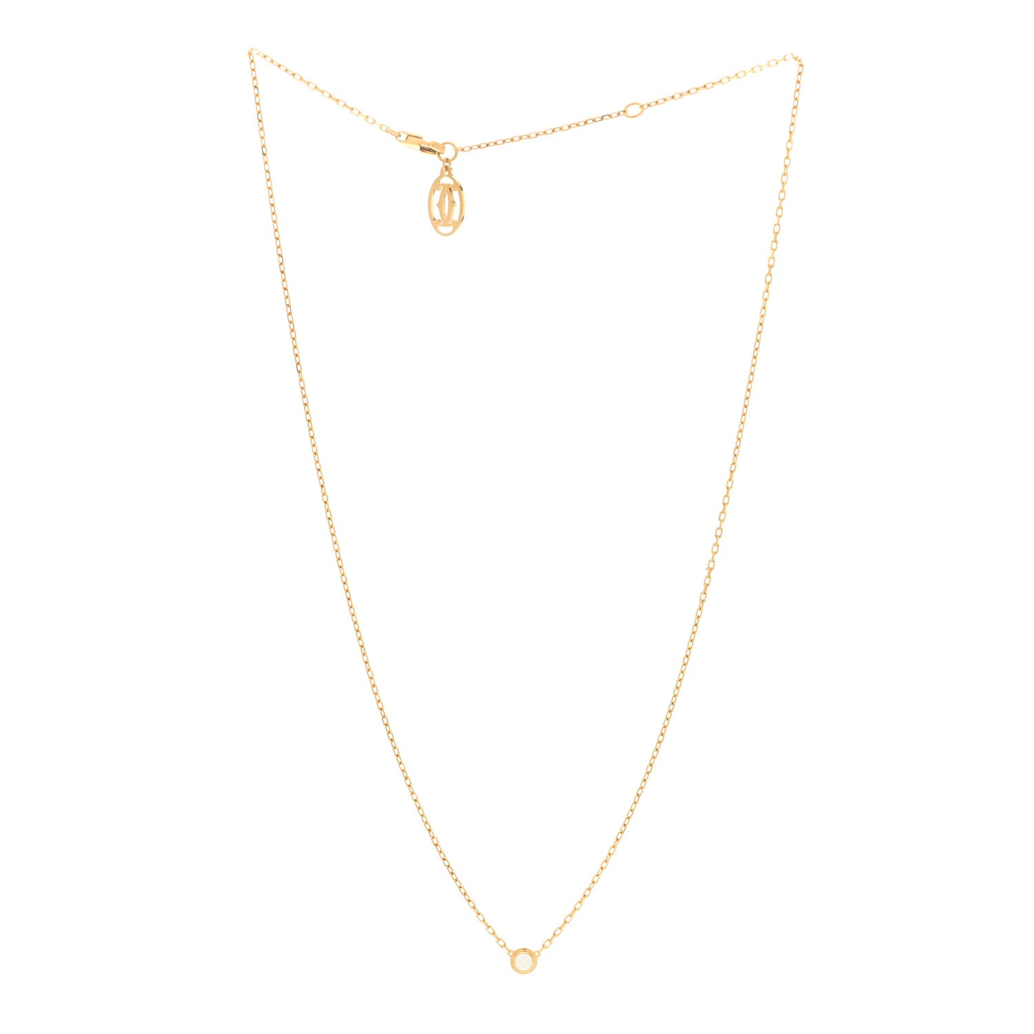 Cartier 18K Yellow Gold Diamond SM D'Amour Pendant Necklace 4 of 7