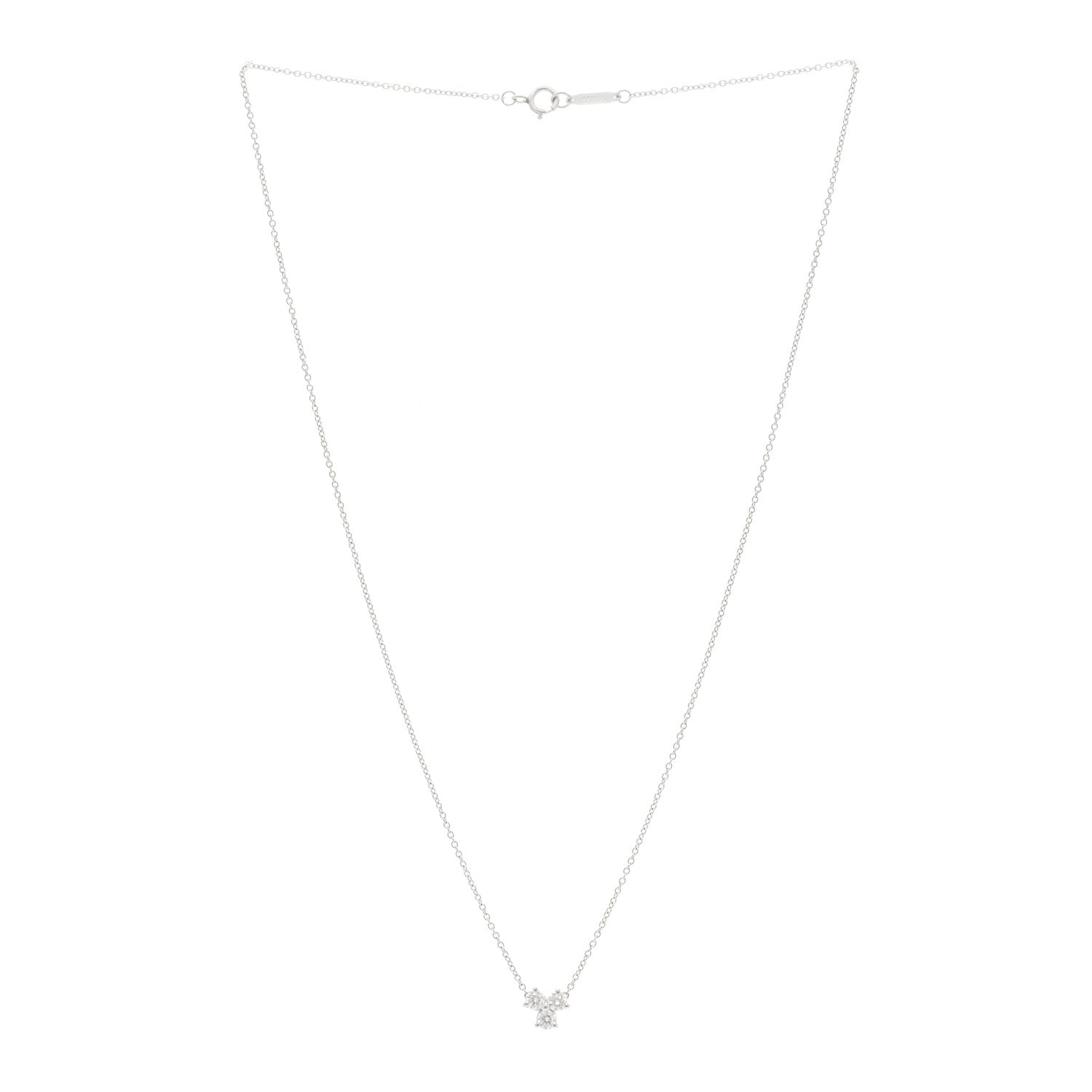 Tiffany Platinum Diamond .30ctw Aria Pendant Necklace 3 of 5