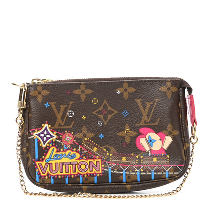 Louis Vuitton Monogram 2020 Christmas Animation Roller Coaster Mini Pochette Accessories Pivoine 1 of 8