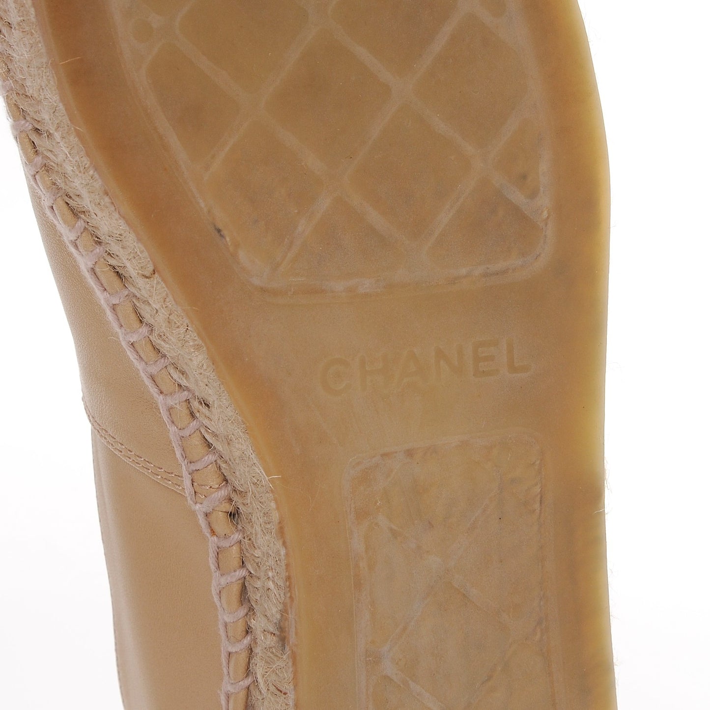 Lambskin CC Espadrilles 40 Beige Black