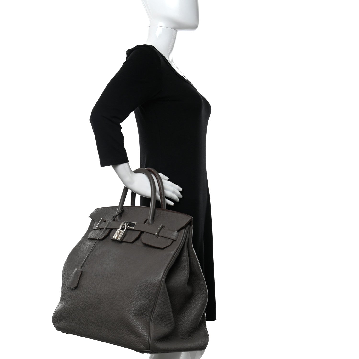 Hermes Togo HAC Birkin 40 Etain 2 of 11