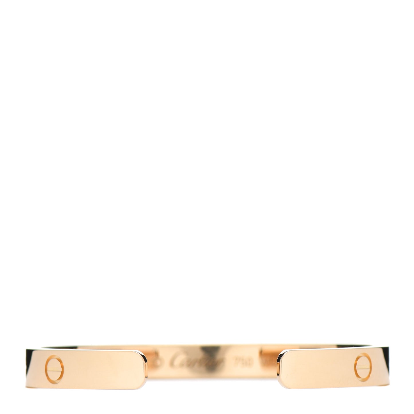 18K Yellow Gold LOVE Cuff Bracelet 16