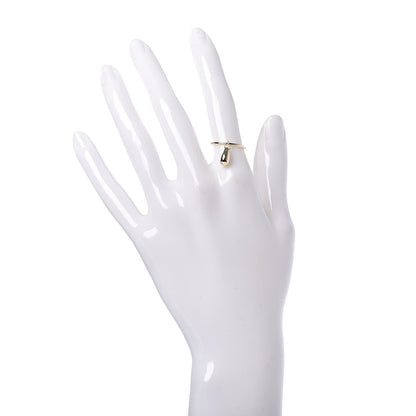 Tiffany 18K Yellow Gold Elsa Peretti Teardrop Charm Ring 49 5 2 of 5