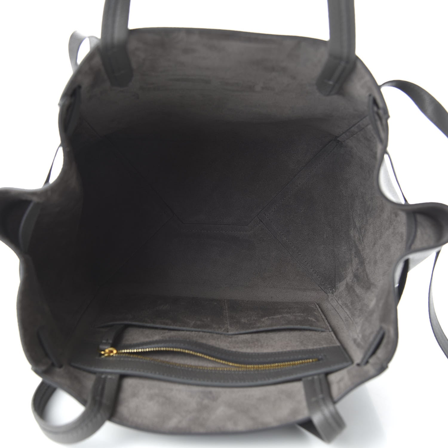 Celine Soft Grained Calfskin Small Belt Cabas Phantom Grey 5 of 9