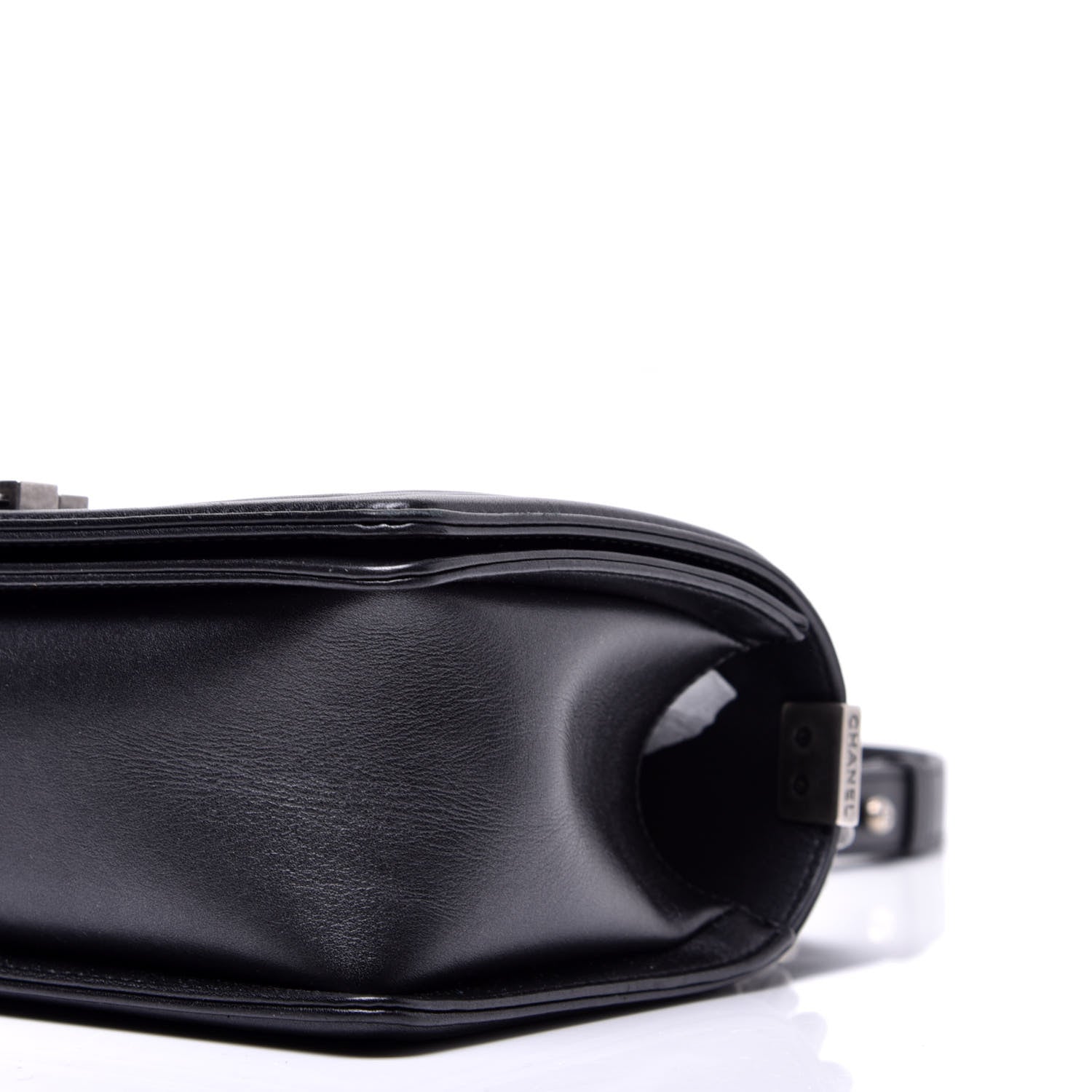 Chanel Metallic Calfskin Quilted Medium Boy Flap Black 9 of 10