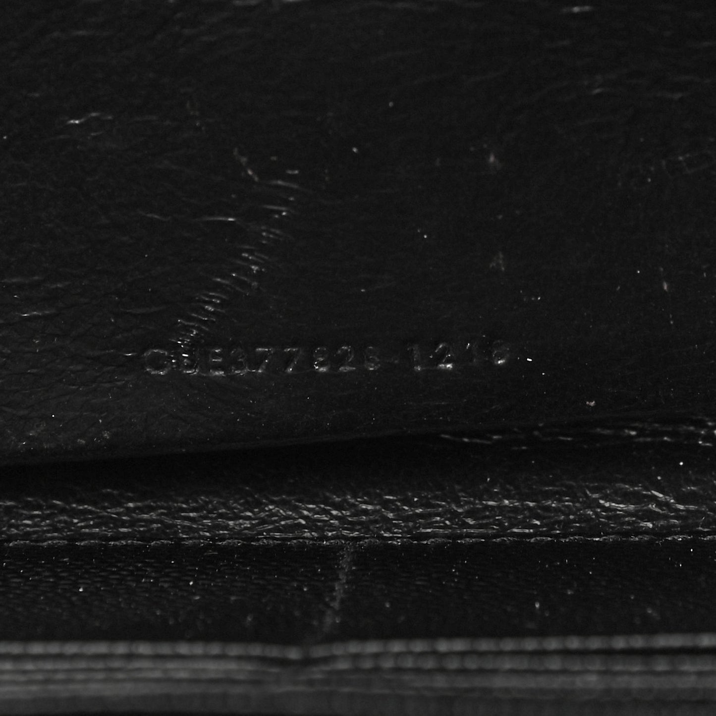 Grain De Poudre Matelasse Chevron Monogram Chain Wallet Black