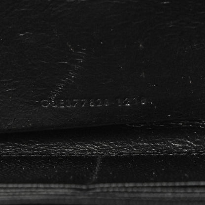 Saint Laurent Grain De Poudre Matelasse Chevron Monogram Chain Wallet Black 7 of 12