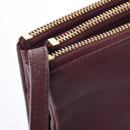 Celine Lambskin Small Trio Crossbody Bag Burgundy 12 of 13