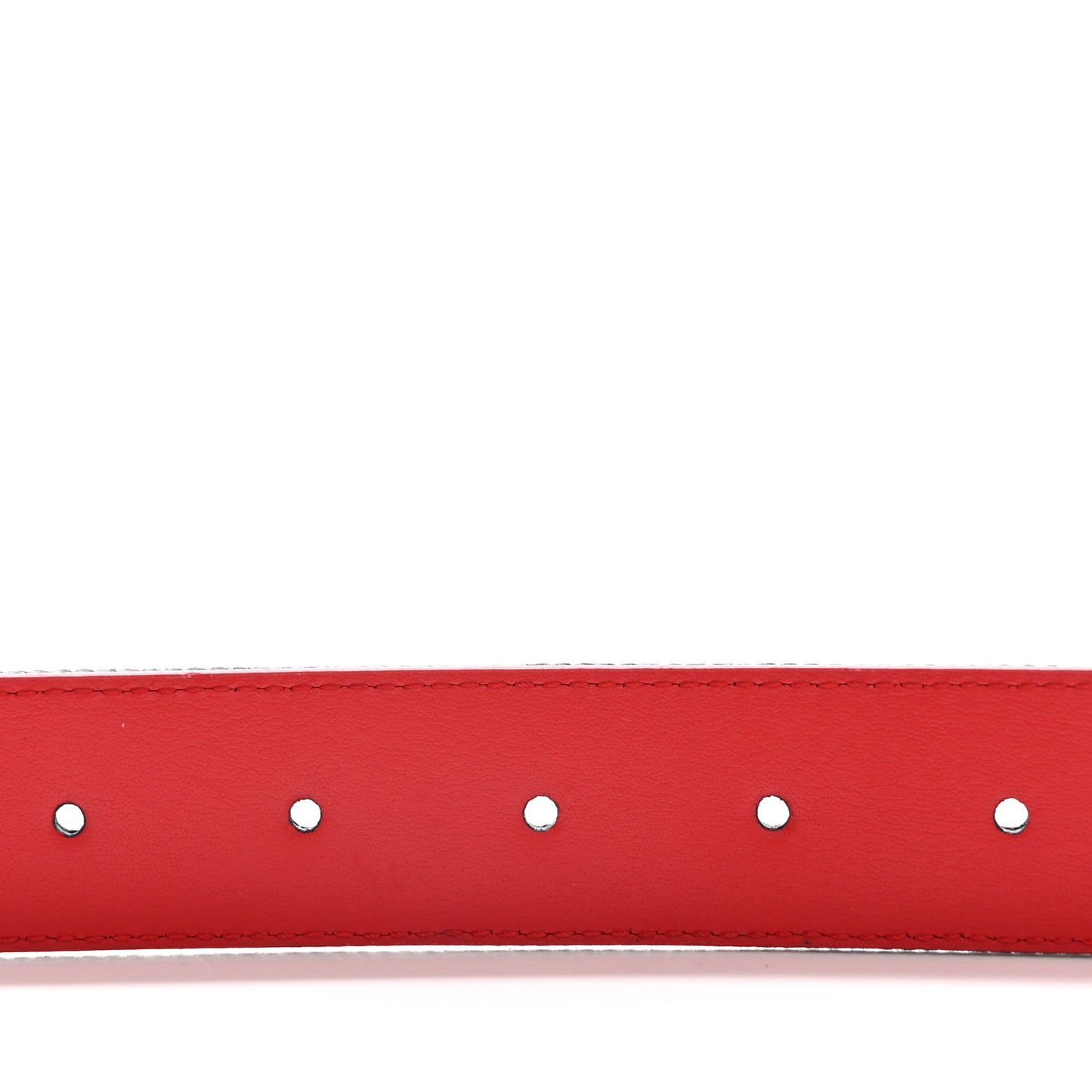 Denim Damier Monogram Patchwork 30mm Iconic Reversible Belt 80 32 Blue Rouge