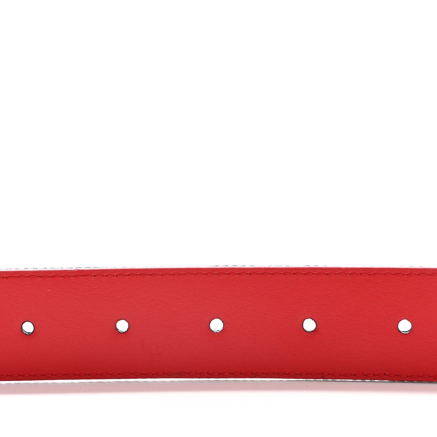 Louis Vuitton Denim Damier Monogram Patchwork 30mm Iconic Reversible Belt 80 32 Blue Rouge 5 of 7