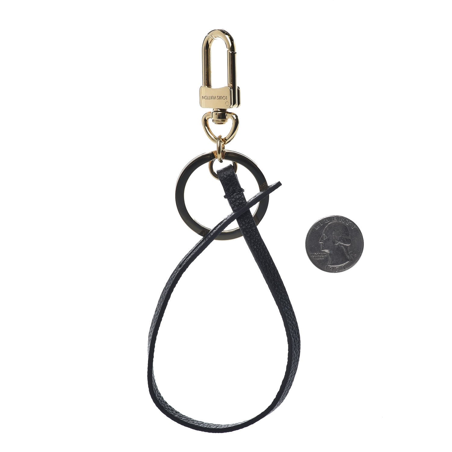 Louis Vuitton Calfskin Artsy Key Ring Holder Black 4 of 4