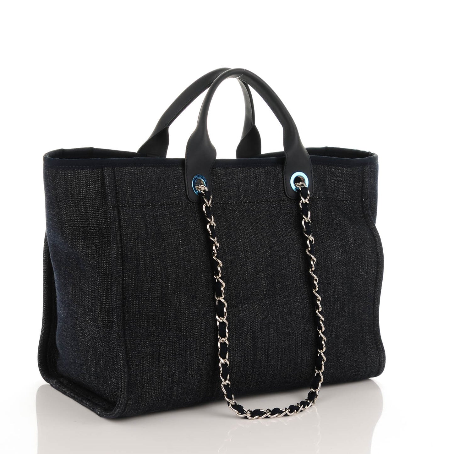 Canvas Large Deauville Tote Dark Blue