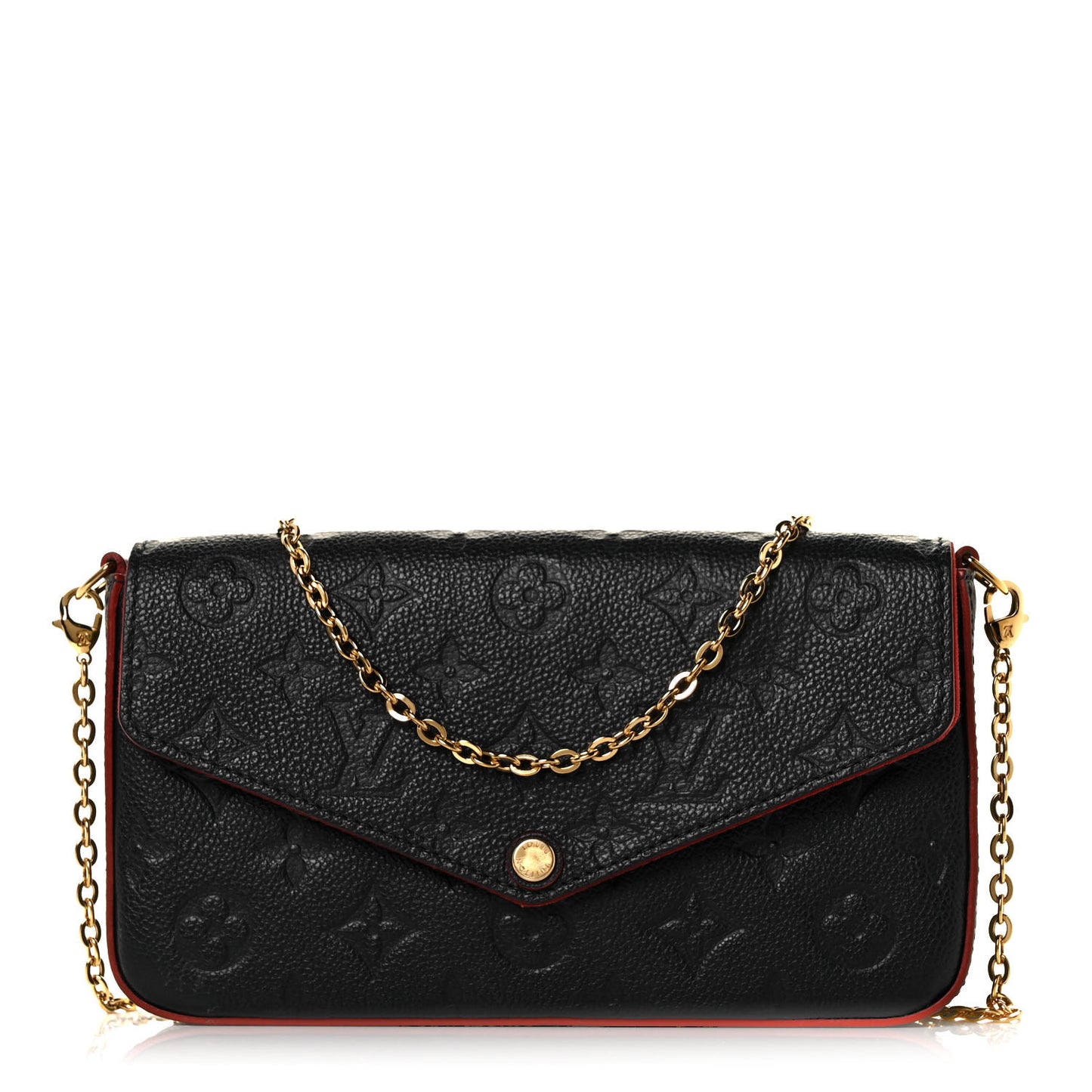 Empreinte Pochette Felicie Chain Wallet Marine Rouge