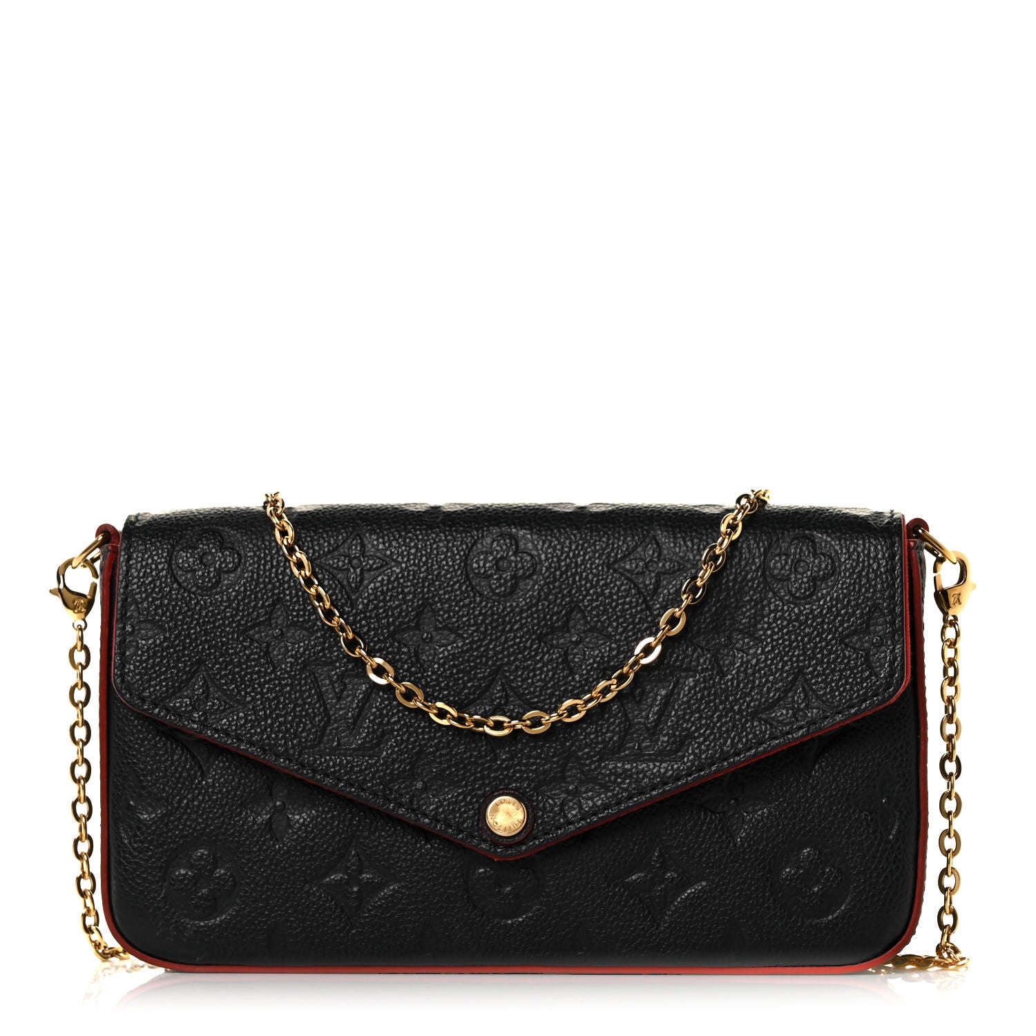 Louis Vuitton Empreinte Pochette Felicie Chain Wallet Marine Rouge 1 of 10