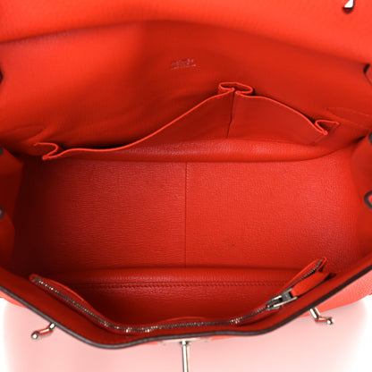 Hermes Taurillon Clemence Jypsiere 31 Orange Poppy 5 of 13