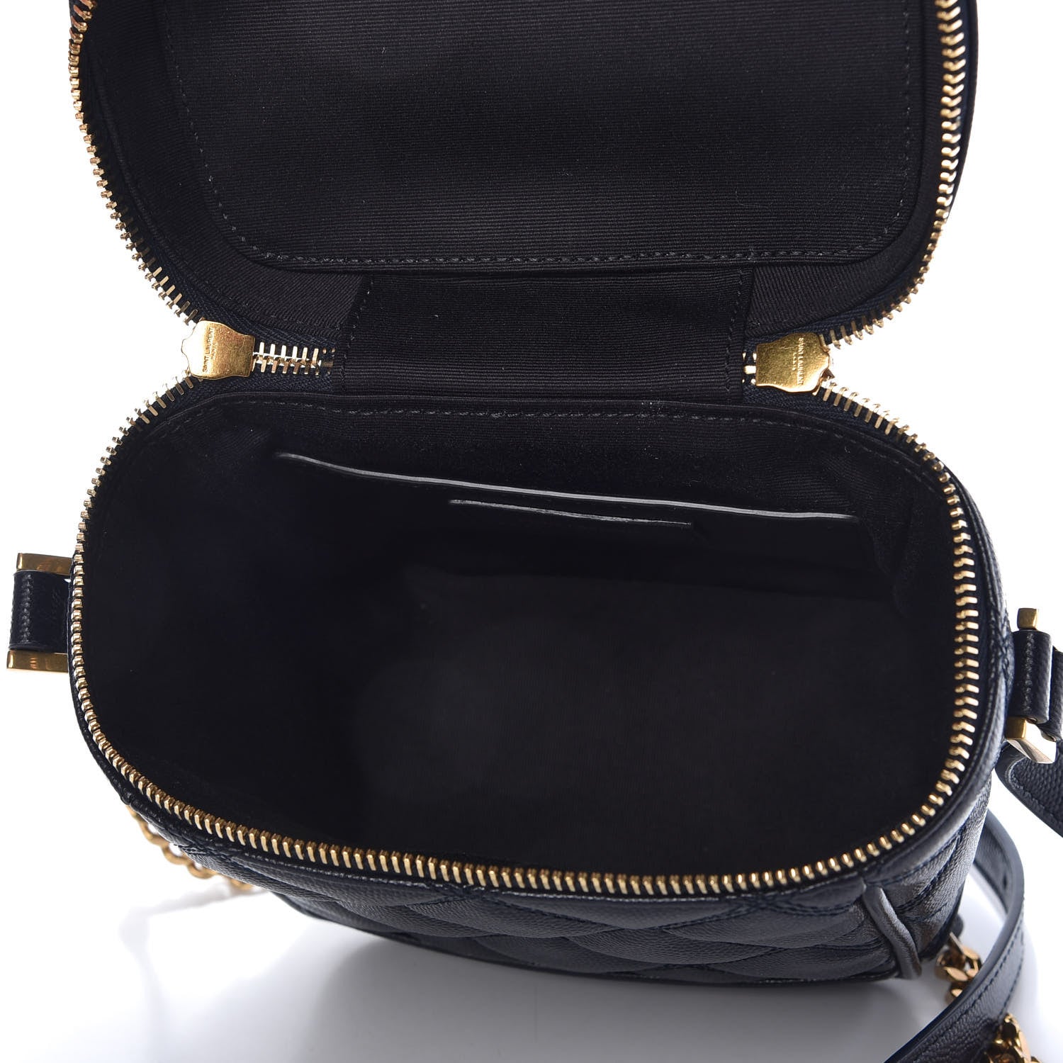 Saint Laurent Grain De Poudre Quilted 80's Vanity Deep Marine 5 of 8