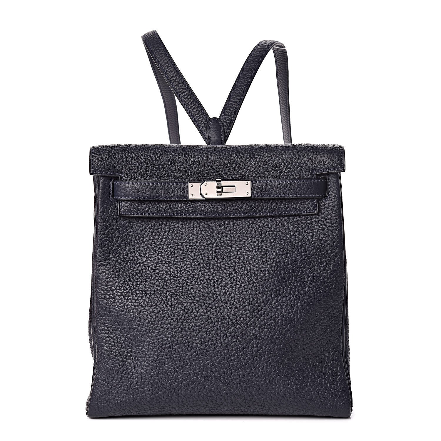 Hermes Taurillon Clemence Kelly Ado Backpack Bleu Nuit 1 of 12