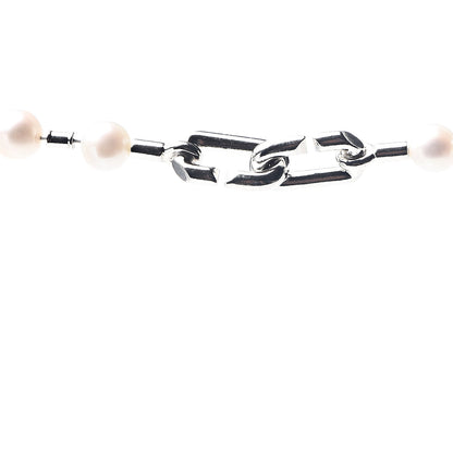 Tiffany Sterling Silver Pearl HardWear Lock Bracelet 5 of 6