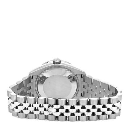 Rolex Stainless Steel 18K White Gold Diamond 31mm Oyster Perpetual Datejust Watch Dark Grey Roman 178384 3 of 5