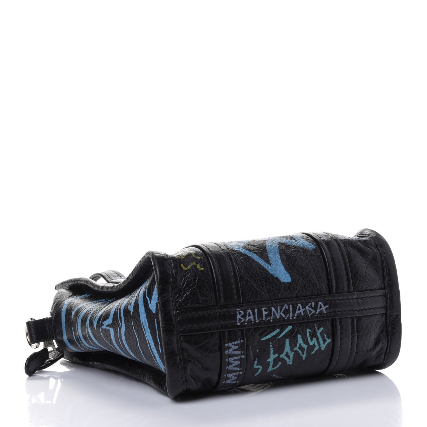 Balenciaga Agneau Arena Graffiti All Over XXS Bazar Shopper Tote Black Multicolor 3 of 4
