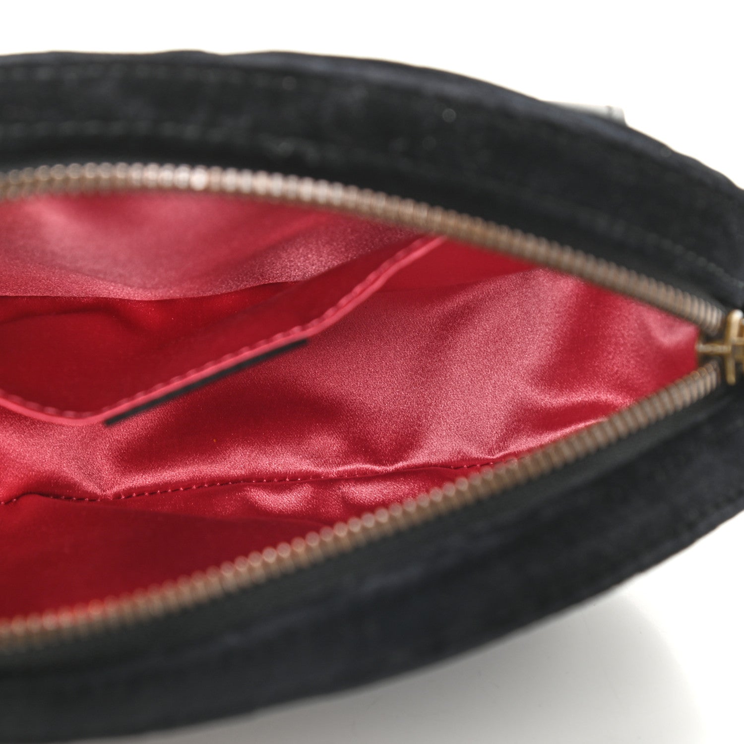 Gucci Velvet Matelasse GG Marmont Belt Bag 85 34 Black 7 of 9
