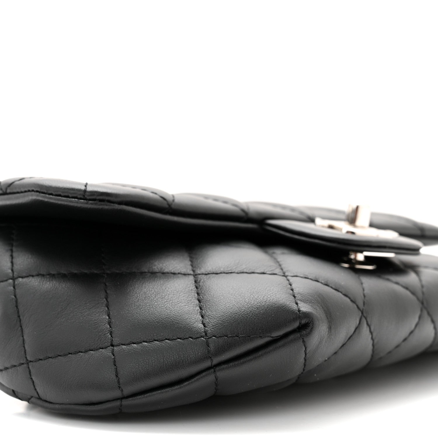 Chanel Calfskin Quilted CC Uniform Flap Belt Bag Black 9 of 10
