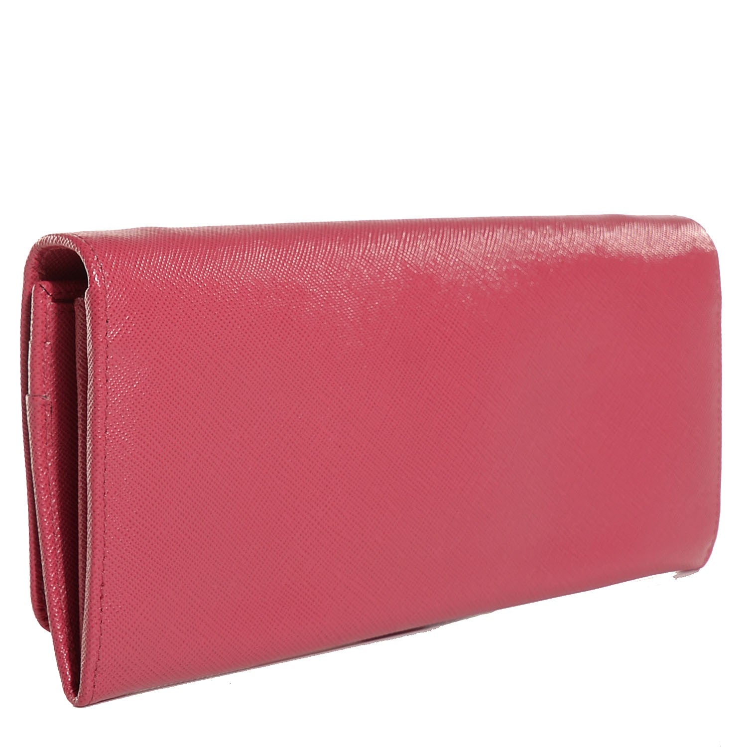 Prada Saffiano Metal Oro Chain Wallet Peonia 3 of 11