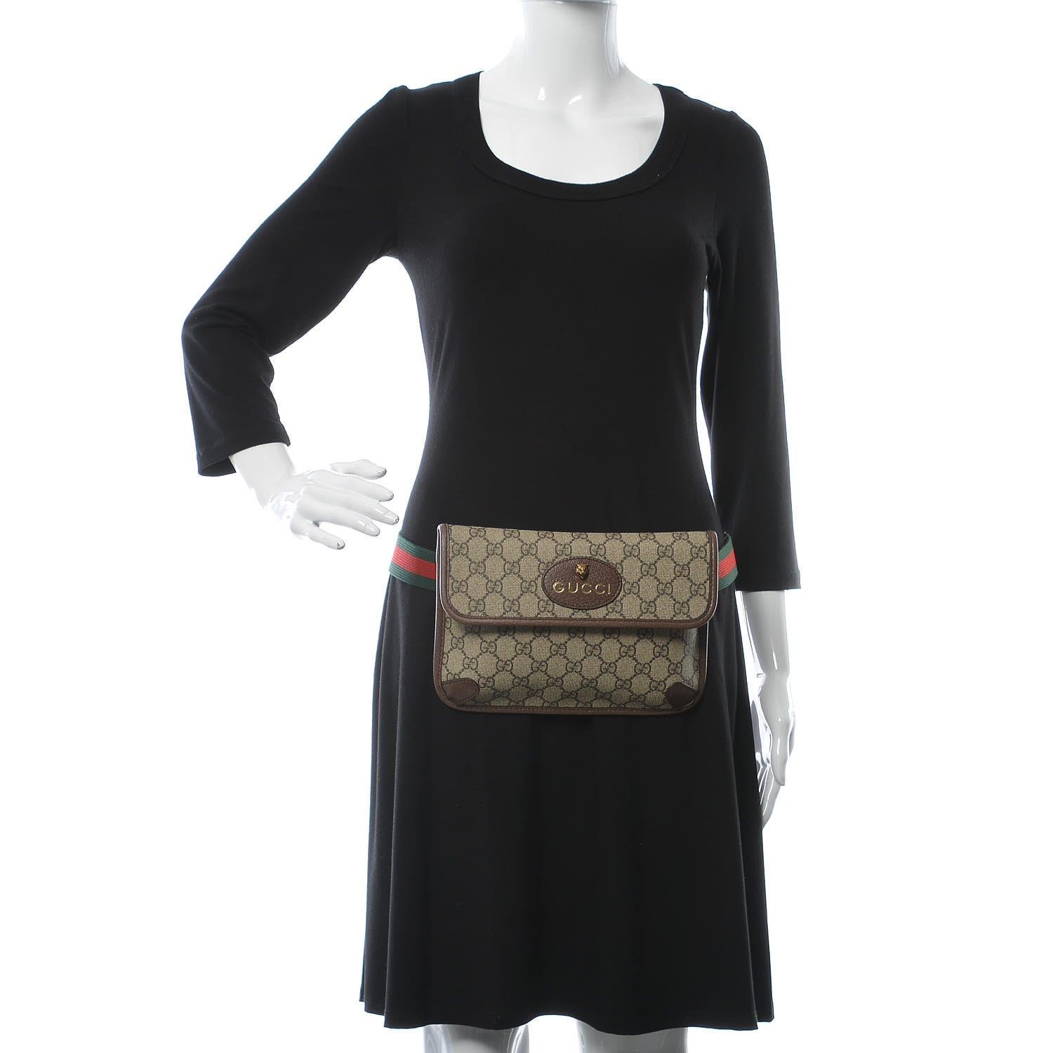 Gucci GG Supreme Monogram Neo Vintage Web Belt Bag Brown 2 of 7