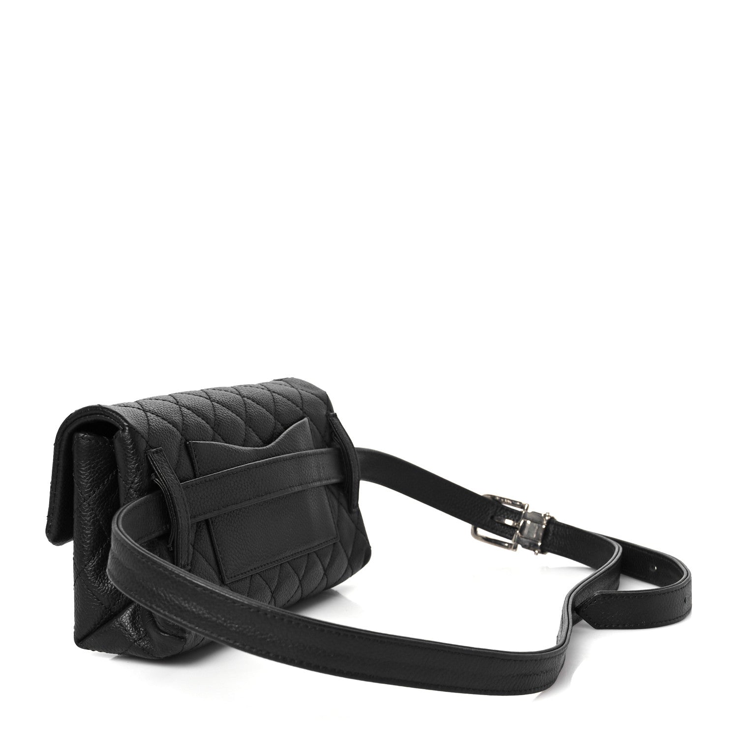 Chanel Grained Calfskin Quilted 2.55 Reissue Flap Belt Bag Clutch Black 3 of 10