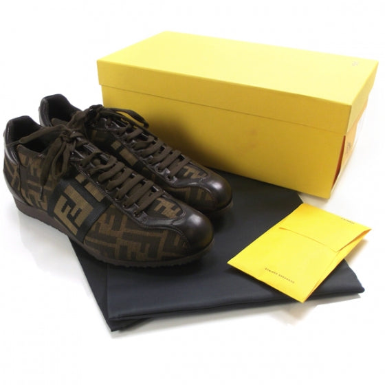Fendi Jacquard Vitello Zucca Sportive Sneakers 6 Tobacco 4 of 8