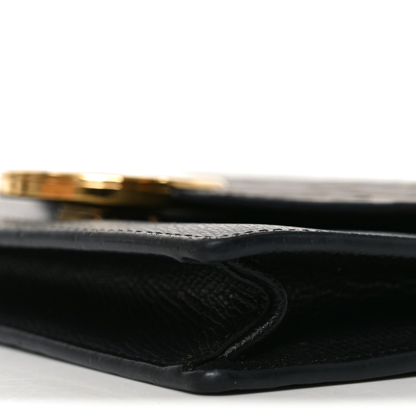 Vitello Cruise F is Fendi Bi-Color FF 1974 Embossed Medium Envelope Wallet On Chain Black Maya