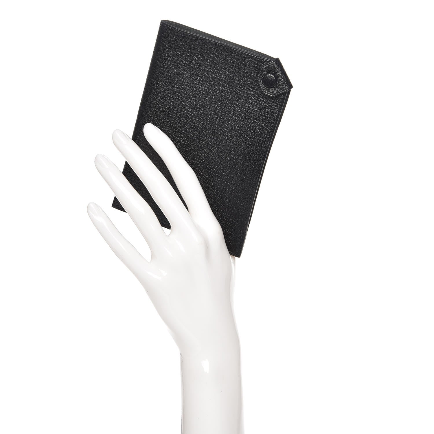 Hermes Chevre Mysore Tarmac PM Passport Holder Black 2 of 10